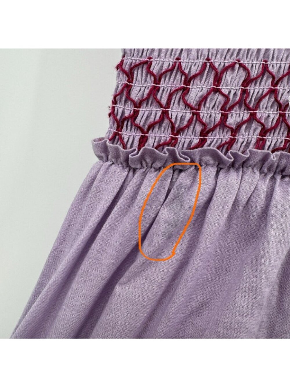 Tuckernuck Lavender Mallie Midi Dress sz XS 100% Cotton Smocked Purple *READ* - Picture 8 of 16